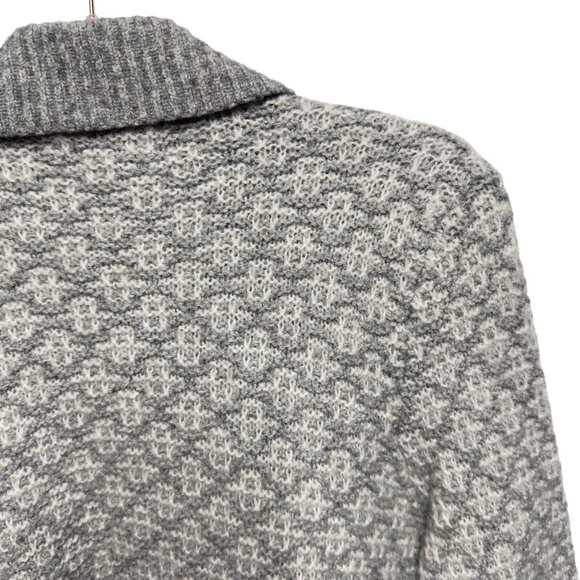 Loft Chunky Thick Knit Fuzzy Plush Sweater Cardigan Jacket Drapey Open Front - Picture 7 of 9